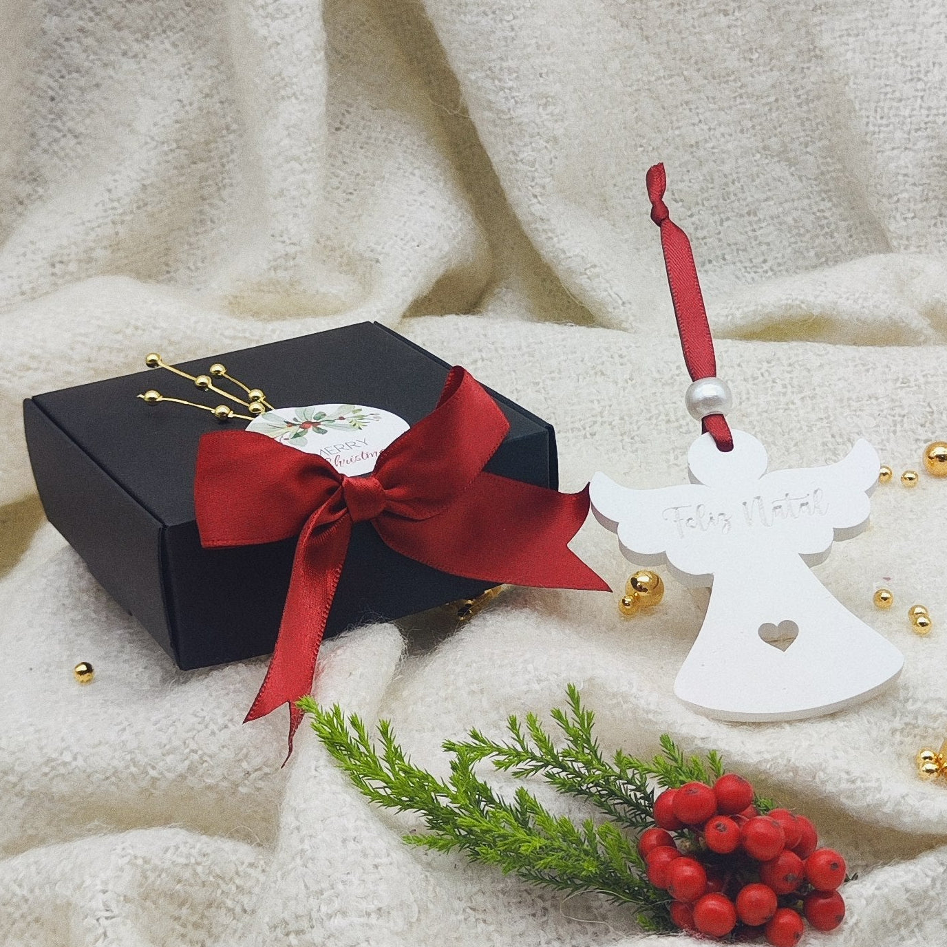 Coffret Pendente Feliz Natal | Cerâmica Perfumada