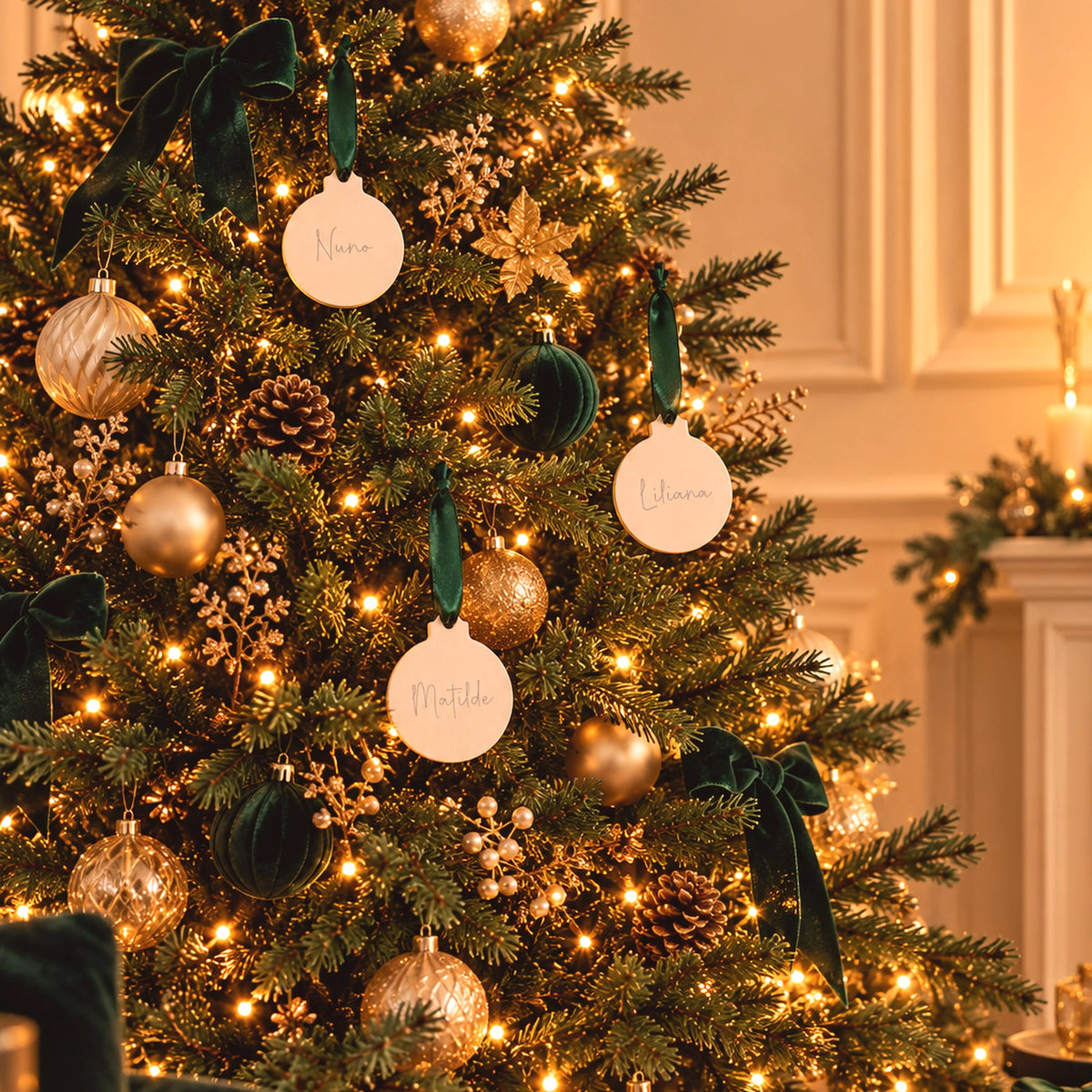 Bola de Natal personalizada como presente e decoração da árvore