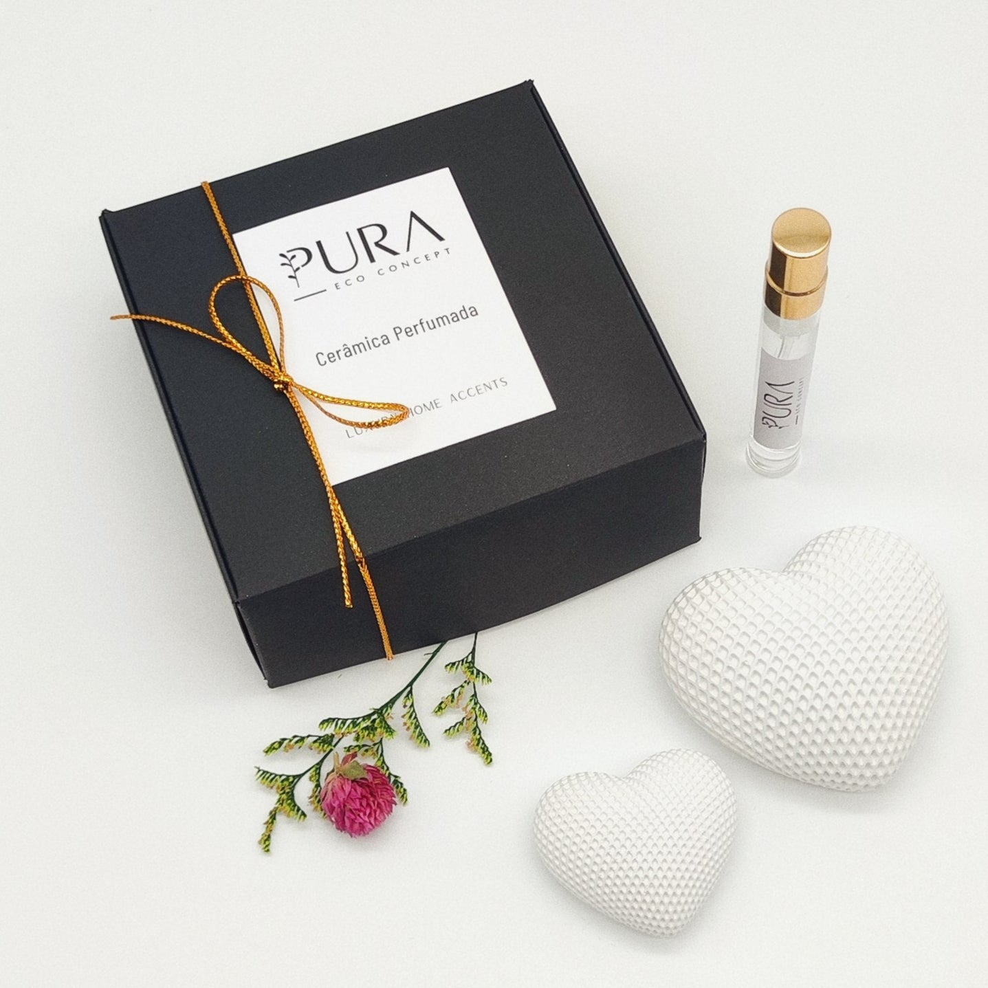 Coffret Cerâmica Perfumada | Corações