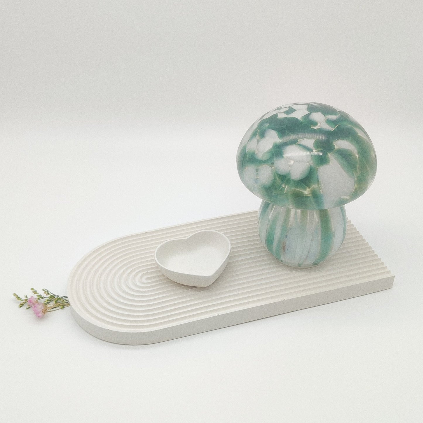 Candeeiro Cogumelo | Verde Marmoreado