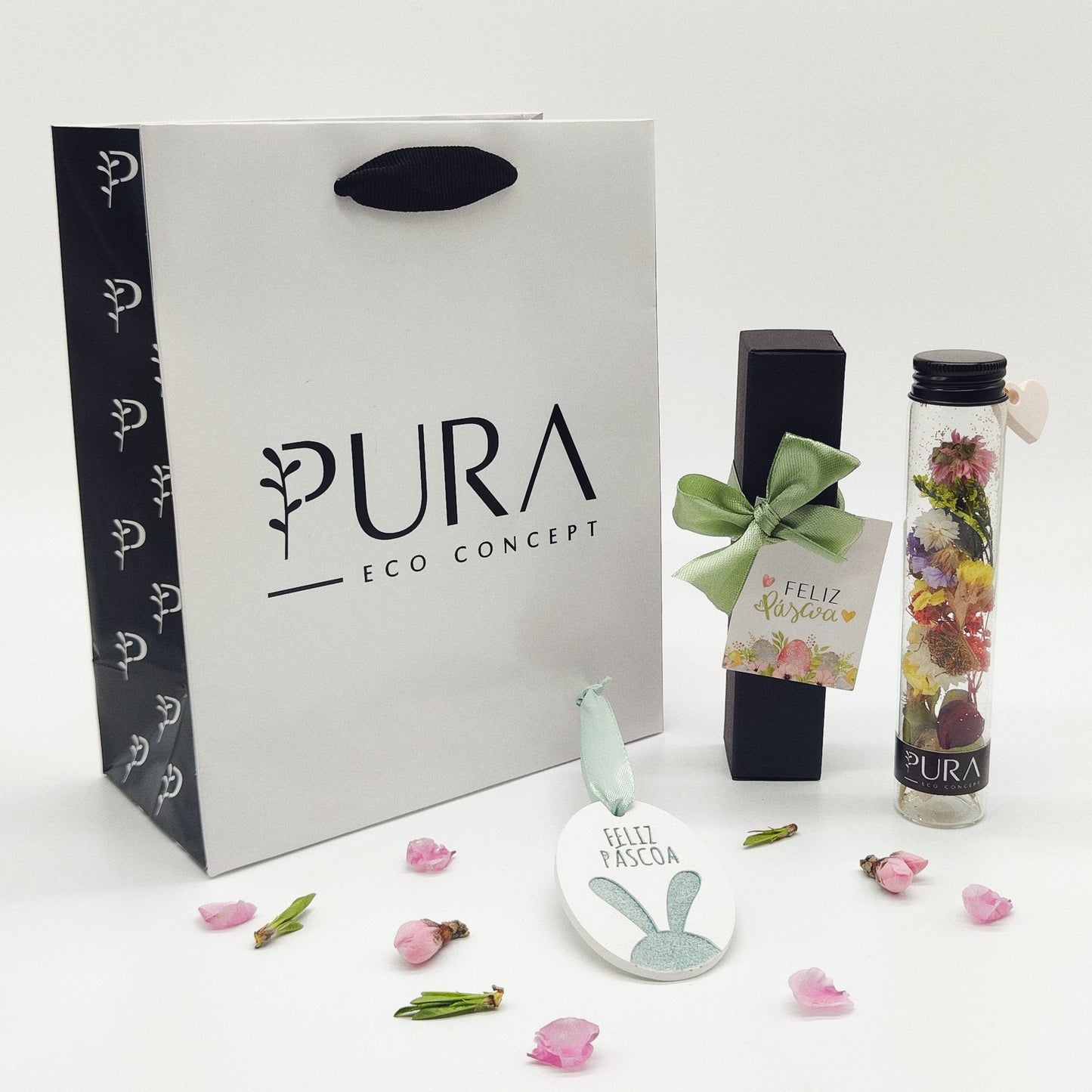 Coffret Frasco Botânico de Afetos + Pendente Feliz Páscoa