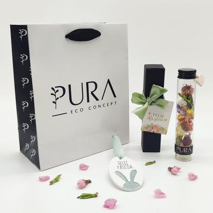 Coffret Frasco Botânico de Afetos + Pendente Feliz Páscoa