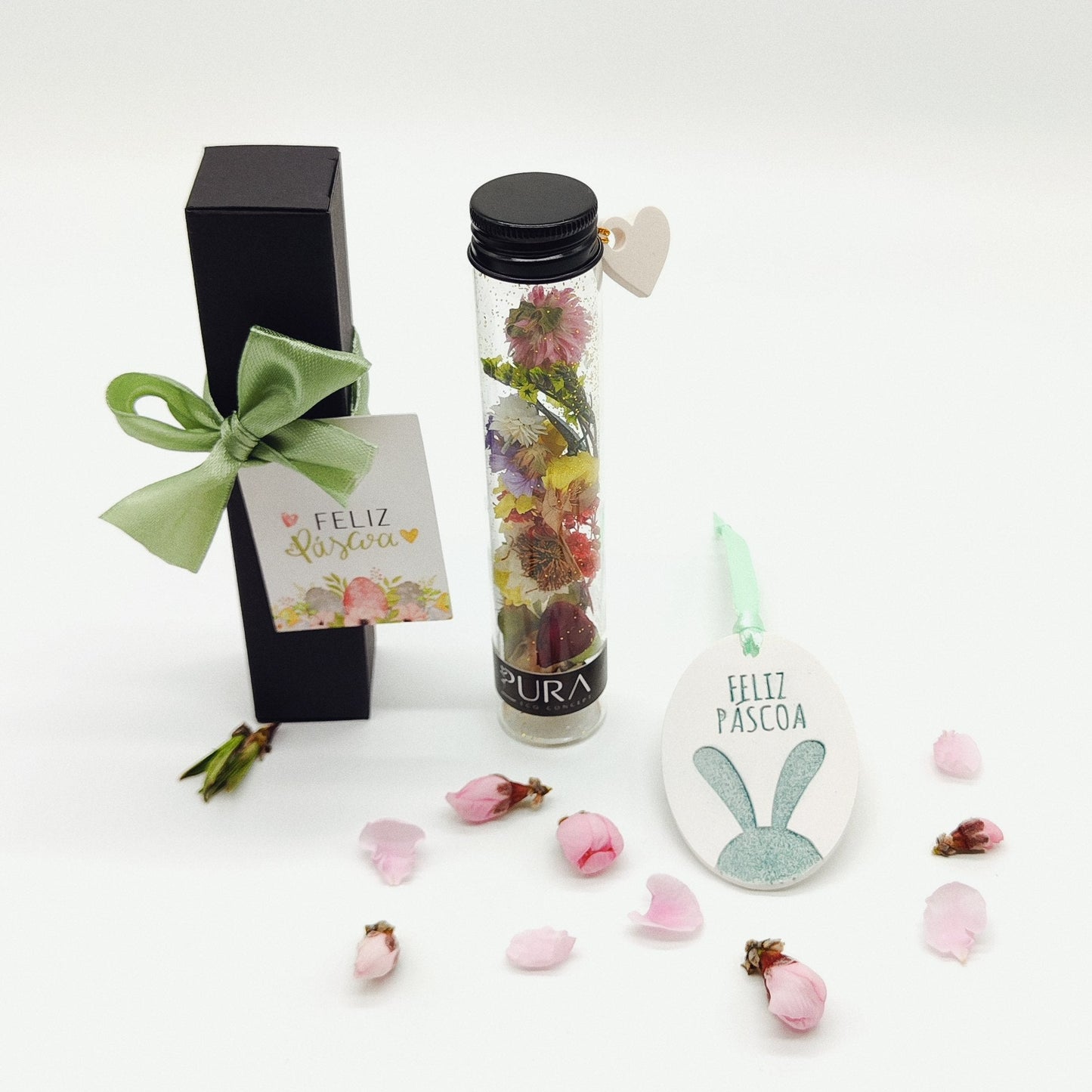 Coffret Frasco Botânico de Afetos + Pendente Feliz Páscoa