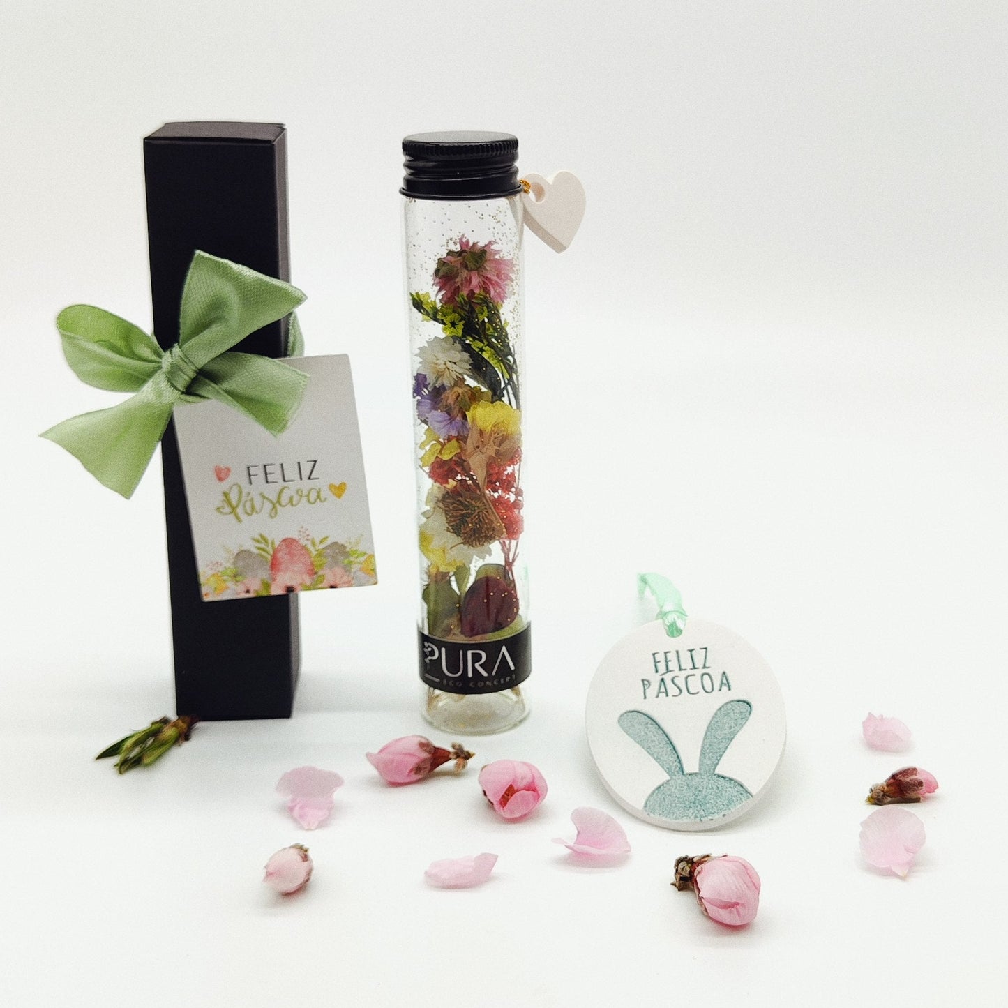 Coffret Frasco Botânico de Afetos + Pendente Feliz Páscoa