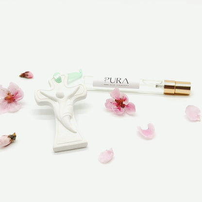 Coffret Pendente Cristo Estilizado + Fragrância para Cerâmica Perfumada