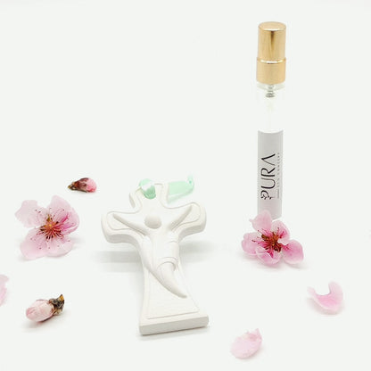 Coffret Pendente Cristo Estilizado + Fragrância para Cerâmica Perfumada