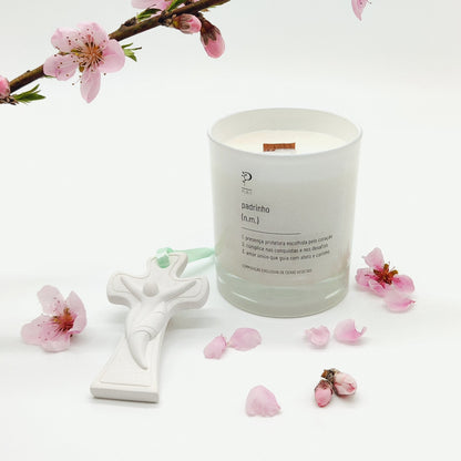 Coffret Vela Significado + Pendente Cristo Estilizado