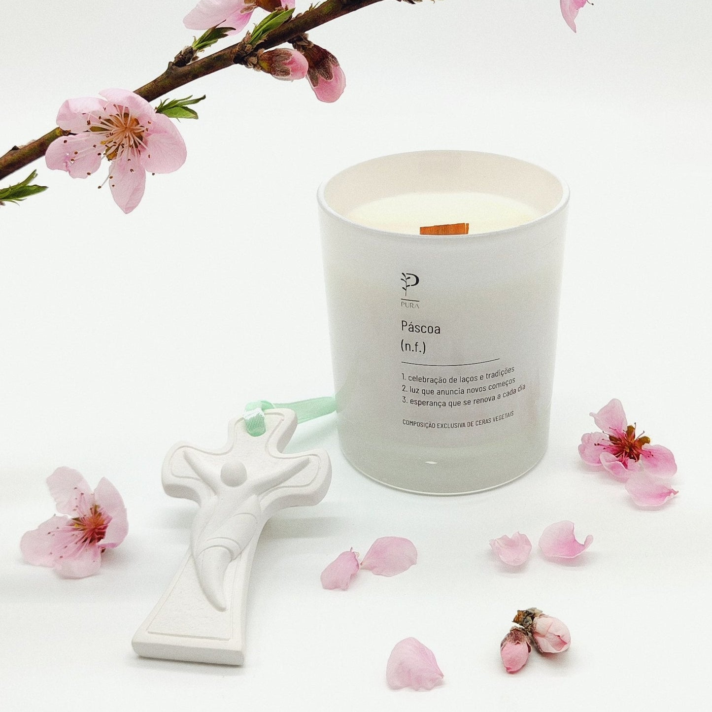 Coffret Vela Significado + Pendente Cristo Estilizado