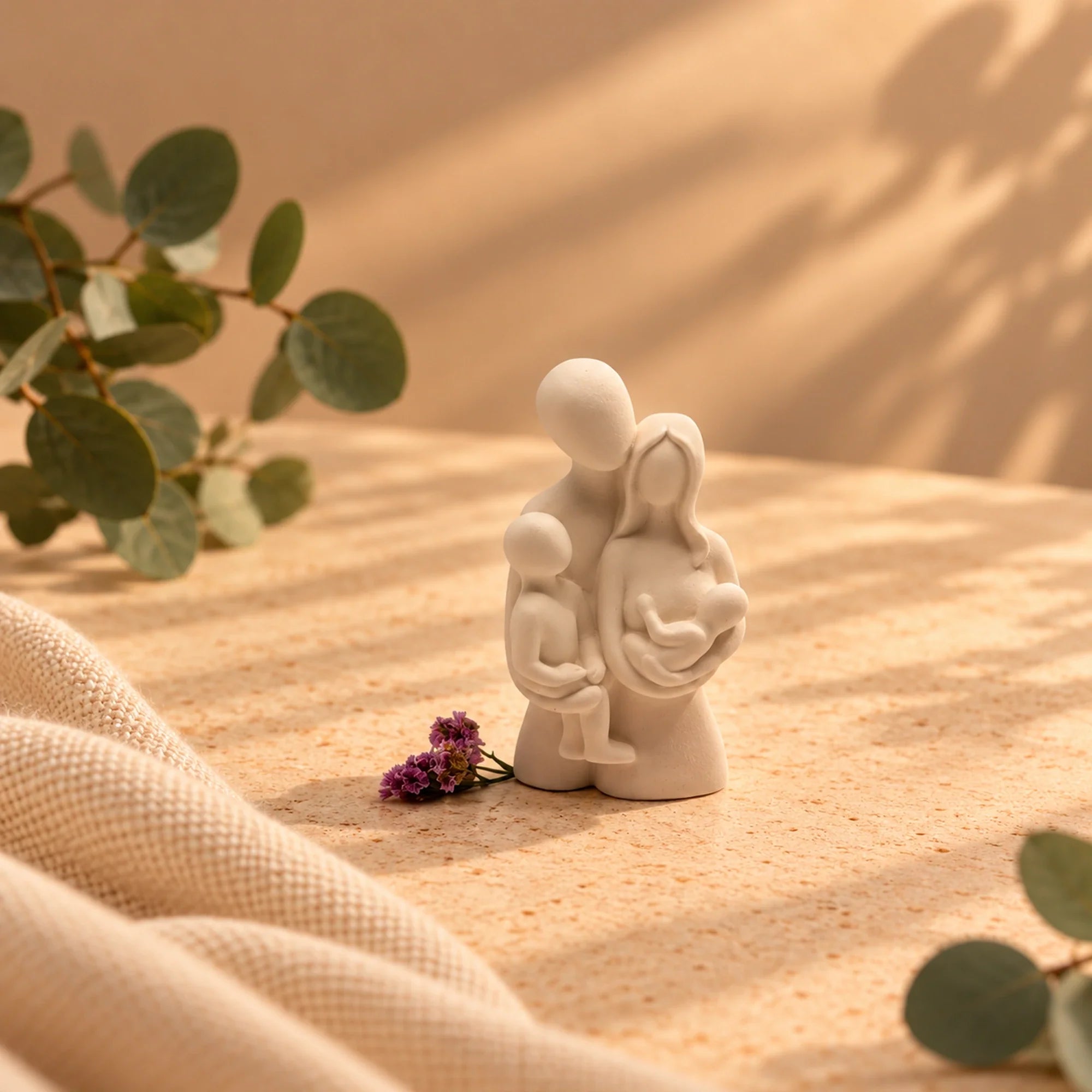 Estatueta Casal e Filhos — fotografia editorial F77 | Pura Eco Concept